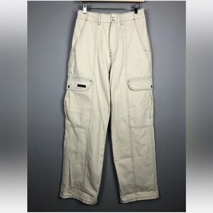 BDG Blaine Skate CargoJeans SZ 29 Ivory High Rise Pockets Casual NEW